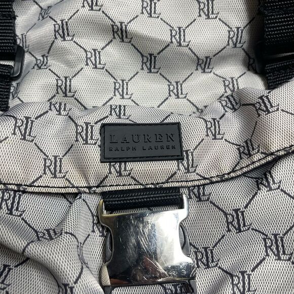 Lauren Ralph Lauren Nylon gray and black logo weekender carry all should… - Picture 10 of 12